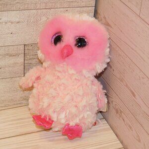TY PINK OWL PLUSH STUFFED ANIMAL *